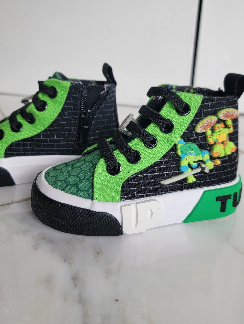 Ground Up TMNT Ninja Turtles High Top Sneakers Toddler Boys Size 5